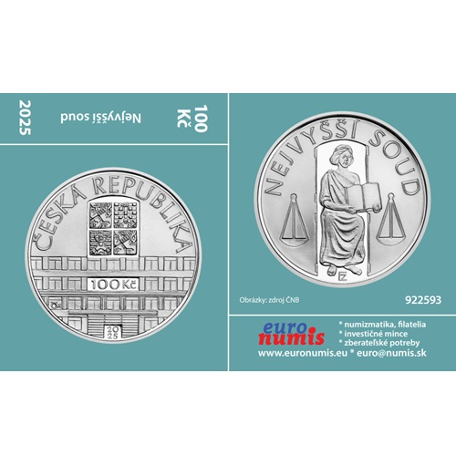 Papierový prebal na 100 Korún 2025 Česko PROOF, Najvyšší súd