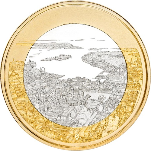 5 euro 2018 Fínsko UNC Helsinki Seascape