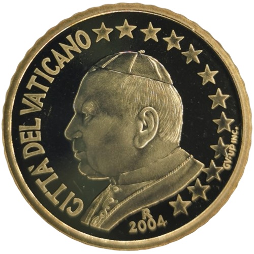 50 cent 2004 Vatikán ob.PROOF Ján Pavol II.