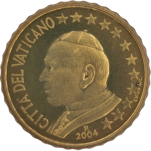 10 cent 2004 Vatikán ob.PROOF Ján Pavol II.