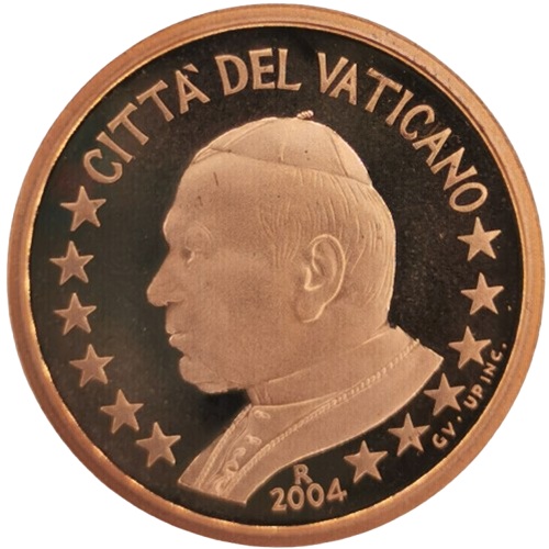 5 cent 2004 Vatikán ob.PROOF Ján Pavol II.