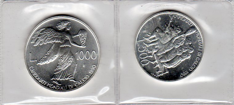 500 + 1000 Lire 1990 San Marino  Campionati