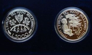 5000 +10000 Lire 1998 San Marino PROOF L´Europa Del Nuovo Millennio