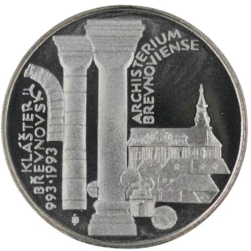 100 Korún 1993 Československo PROOF, Břevnovský kláštor