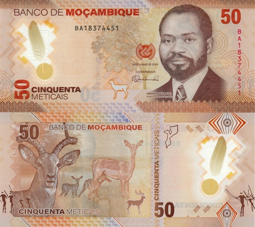 50 Meticais 2024 Mozambik UNC séria BA