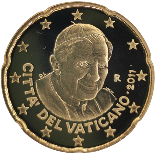 20 cent 2011 Vatikán ob.PROOF Benedikt XVI.