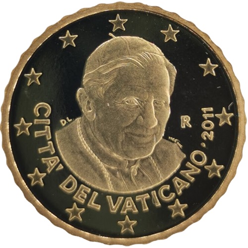 10 cent 2011 Vatikán ob.PROOF Benedikt XVI.