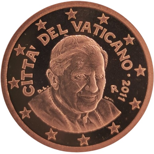 5 cent 2011 Vatikán ob.PROOF Benedikt XVI.