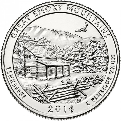Quarter Dollar 2014 D USA UNC, Great Smoky Mountains