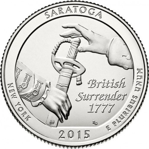 Quarter Dollar 2015 D USA UNC, Saratoga
