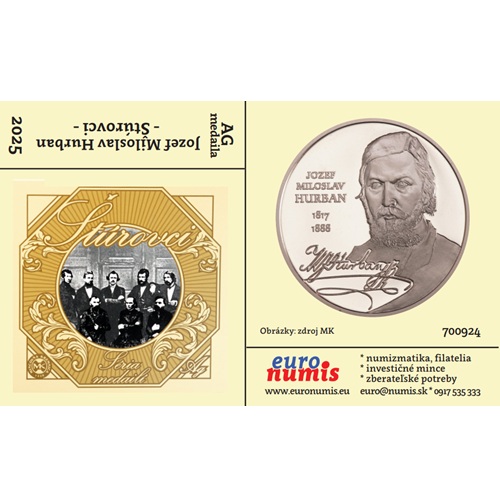 Papierový prebal na Striebornú medailu, Jozef Miloslav Hurban - Štúrovci