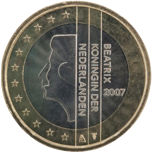 1 euro 2007 Holandsko ob.UNC