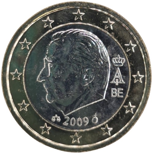 1 euro 2009 Belgicko ob.UNC