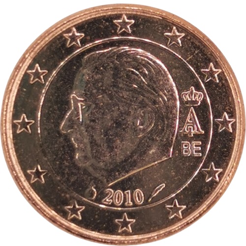 1 cent 2010 Belgicko ob.UNC