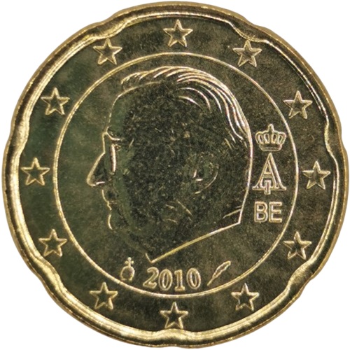 20 cent 2010 Belgicko ob.UNC