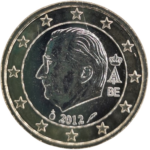 1 euro 2012 Belgicko ob.UNC