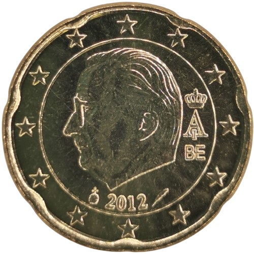 20 cent 2012 Belgicko ob.UNC