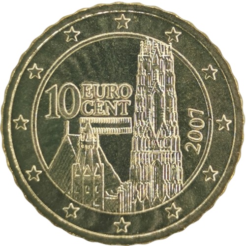 10 cent 2007 Rakúsko ob.UNC