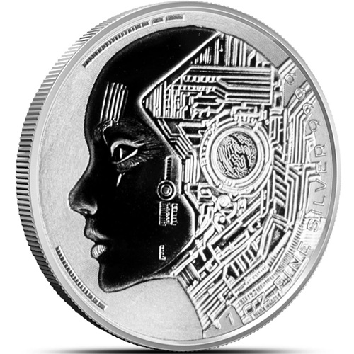 5000 Francs CFA 2025 Čad BU 1 Oz  Ag, AI Coin