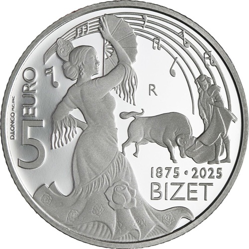 5 euro 2025 San Maríno PROOF Georges Bizet