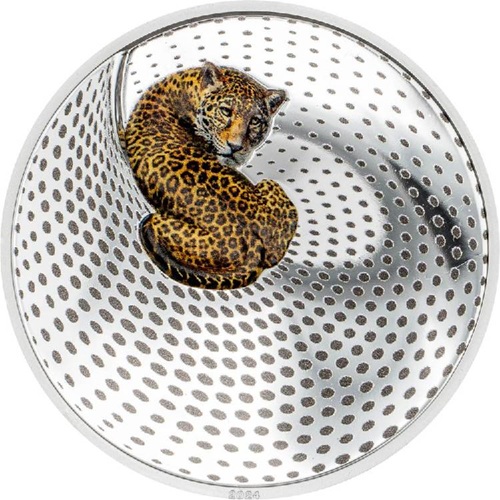 20 Dollars 2024 Palau PROOF farbená 3 Oz Ag, Camouflage - Leopard