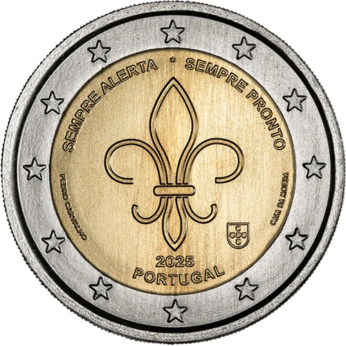 2 euro 2025 Portugalsko cc.UNC, skauting