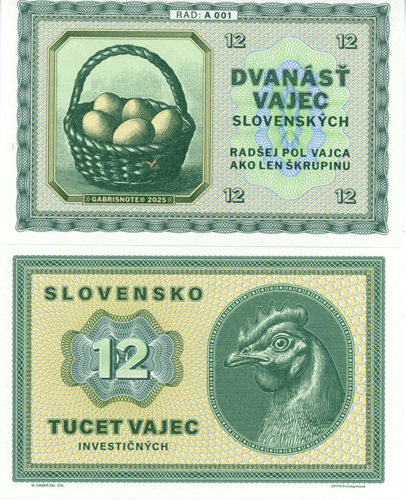 12 Vajec 2025 Slovensko UNC