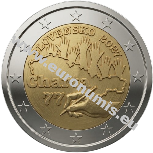 2 euro 2027 Slovensko cc.UNC, Charta 77