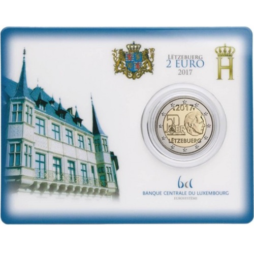 2 euro 2017 Luxembursko cc.BU karta, dobrovoľná vojenská služba 