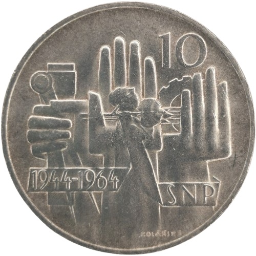 10 Korún 1964 Československo,  20 rokov SNP