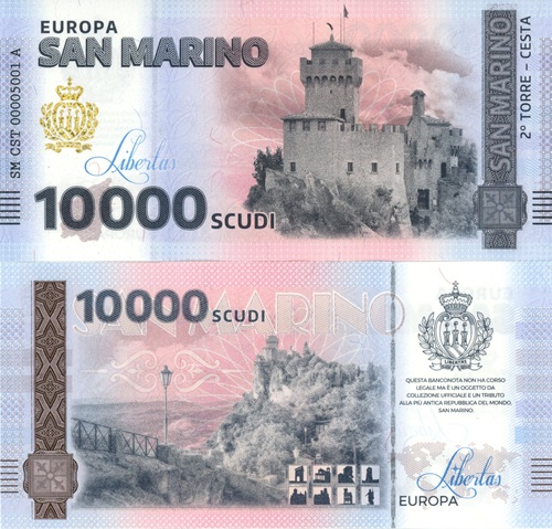 10 000 Scudi 2025 San Maríno UNC séria CST*A