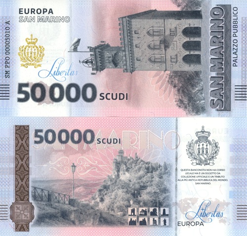 50 000 Scudi 2025 San Maríno UNC séria PPO*A