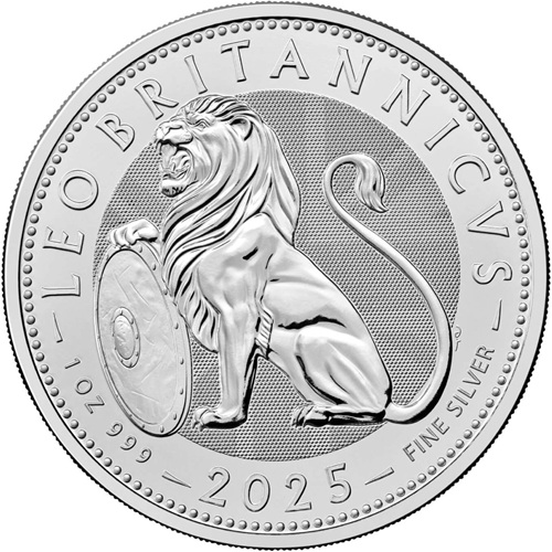 2 Pounds 2025 Anglicko BU 1 Oz Ag, British Lion