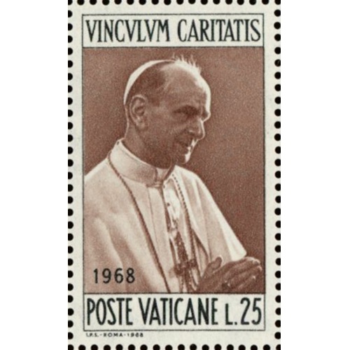 Známka 1968 Vatikán čistá, 39. medzinárodný kongres v Bogote (L25)