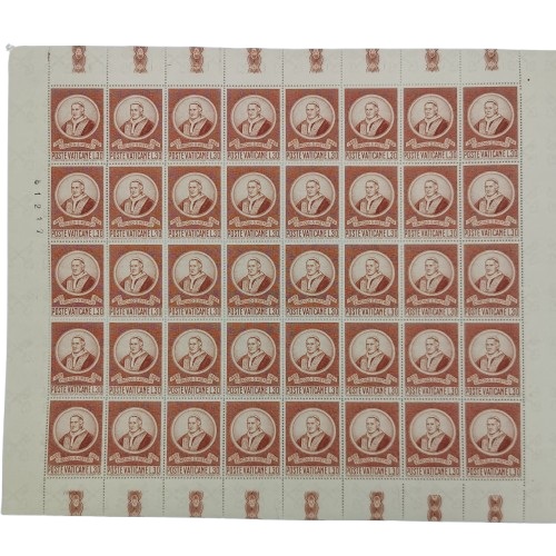 Arch 40 x známka 1969 Vatikán čistá, 100. výročie Kruhu sv. Petra (L30)