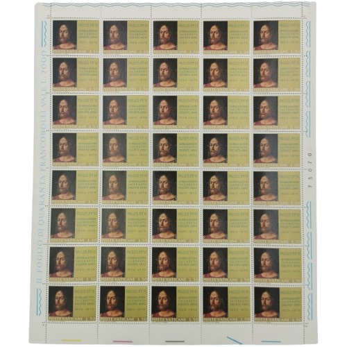 Arch 40 x známka 1970 Vatikán čistá, 50. výročie vysvätenia pápeža Pavla VI. (L50)