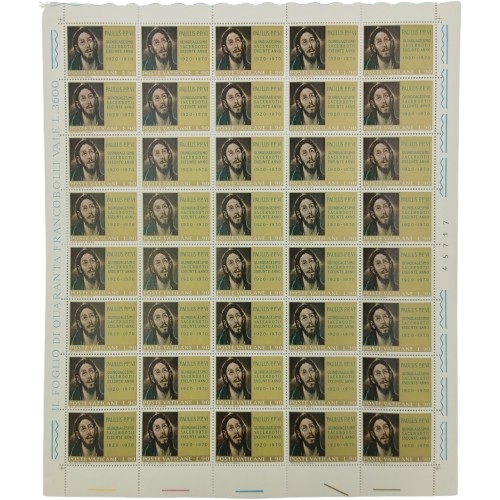 Arch 40 x známka 1970 Vatikán čistá, 50. výročie vysvätenia pápeža Pavla VI. (L90)