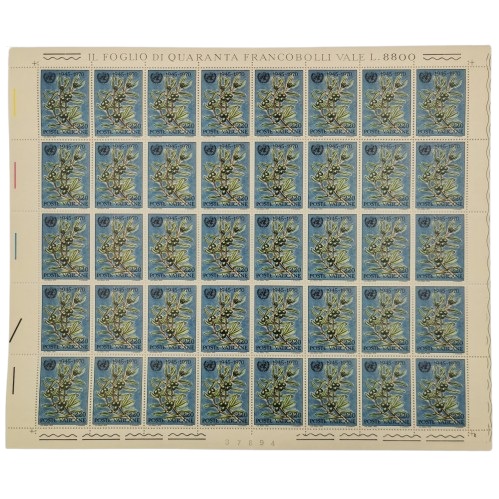 Arch 40 x známka 1970 Vatikán čistá, 25. výročie OSN (L220)