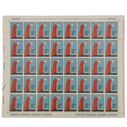 Arch 40 x známka 1970 Vatikán čistá, Cesta pápeža Pavla VI. do Ázie a Oceánie (L25)