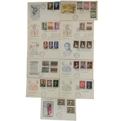 SET 11 x FDC 1962 Vatikán