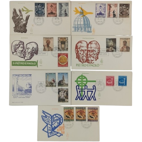 SET 7 x FDC 1967 Vatikán
