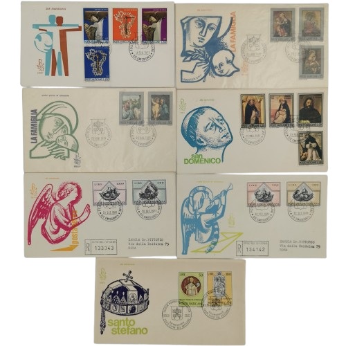 SET 7 x FDC 1971 Vatikán