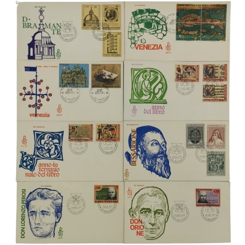 SET 8 x FDC 1972 Vatikán