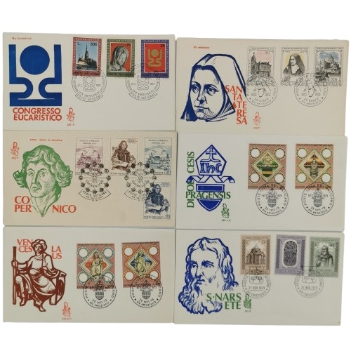 SET 6 x FDC 1973 Vatikán