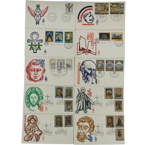 SET 10 x FDC 1974 Vatikán