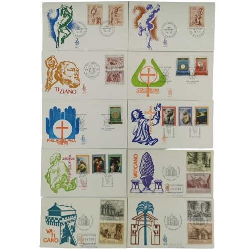 SET 10 x FDC 1976 Vatikán