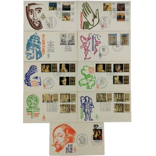 SET 9 x FDC 1977 Vatikán