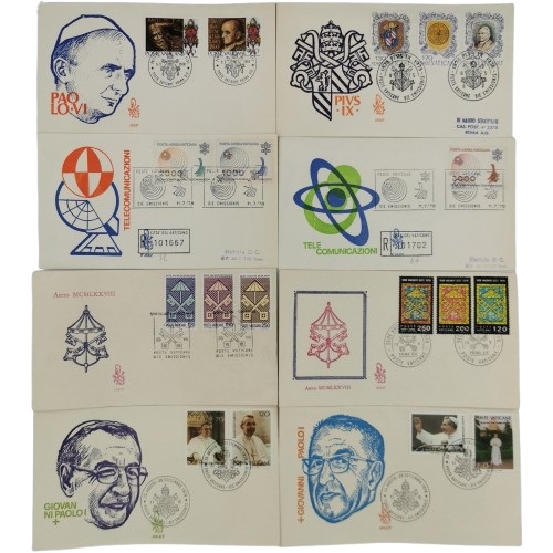 SET 8 x FDC 1978 Vatikán