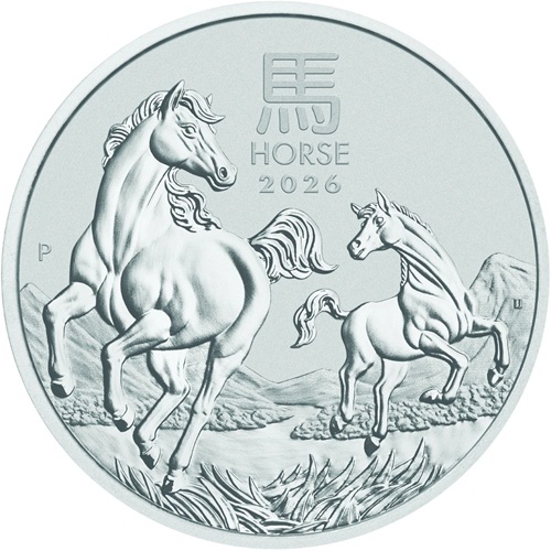 2 Dollar 2026 Austrália BU 2 Oz Ag Lunar III. - Year of the Horse