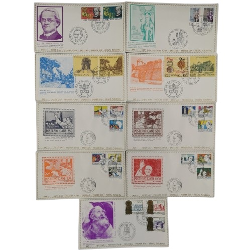 SET 9 x FDC 1984 Vatikán